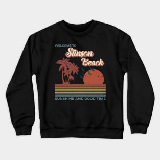 Stinson Beach - Stinson Beach Retro Sunset Crewneck Sweatshirt